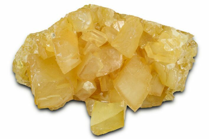 Fluorescent Yellow Calcite Crystal Cluster - South Dakota #330335